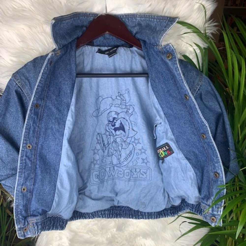Vintage • Dallas Cowboys+Taz Jean Jacket • 10/12 - Picture 6 of 15